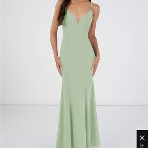 Azazie Ezra Dress Dusty Sage Size 6